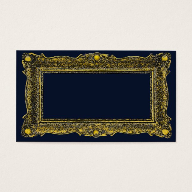 Antique Guld Bild Ram Visitkort (Framsidan)