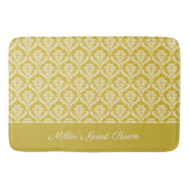 Antique Guld Damask Pattern Bath Mat Badrumsmatta