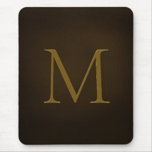 Antique Guld Embossed Monogram Personlig Musmatta