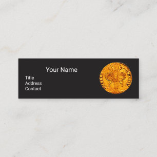 ANTIQUE GULD FLORENTINE FORINT Black Papper Mini Visitkort