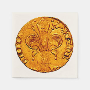 ANTIQUE GULD FLORENTINE FORINT PAPPERSSERVETT