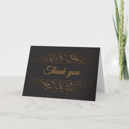 Antique Guld Flourish Tack Kort
