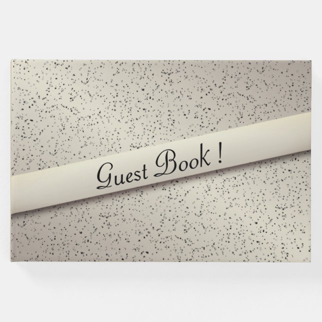 Antique Guld Glitter Guest Bok (Framsida)