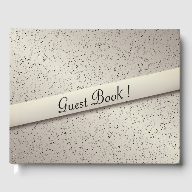 Antique Guld Glitter Guest Bok (Framsida)