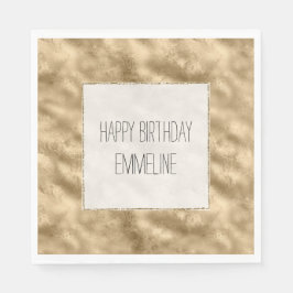 Antique Guld Glitz White Pappersservett