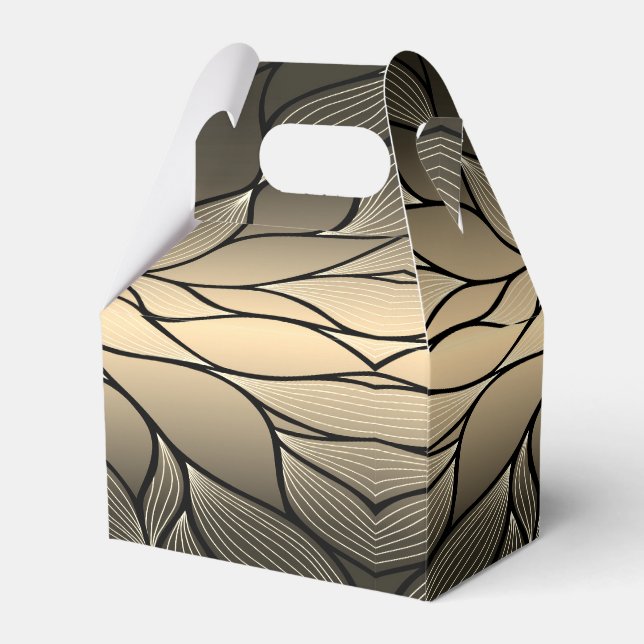 Antique Guld Kreativ Lämna Mönster Presentaskar (Framsidan Sidan)