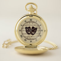 Antique Guld Music and Theater Masks