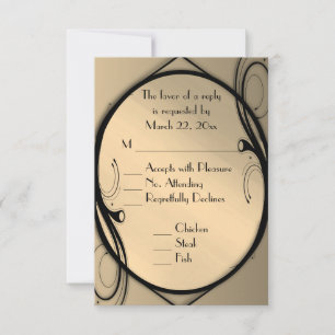 Antique Guld OSA with Menu Choice Kort