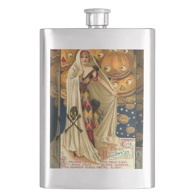 Antique Halloween Jack o lantern Costume Woman Fickplunta (Framsidan)