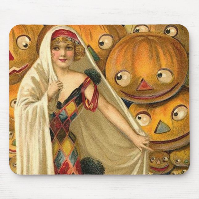 Antique Halloween Jack o lantern Costume Woman Musmatta (Framsidan)