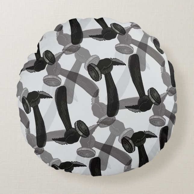 Antique Hammer Mancave Rund Kudde (Framsidan)