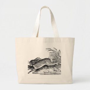 Antique Hare eller Rabbit på Tote Bag Jumbo Tygkasse