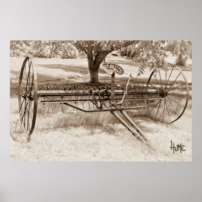 Antique Hay Rake Poster (Framsidan)