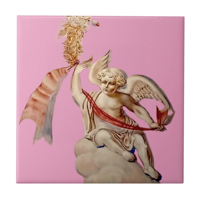 Antique Himlar Angel Kakelplatta (Framsidan)