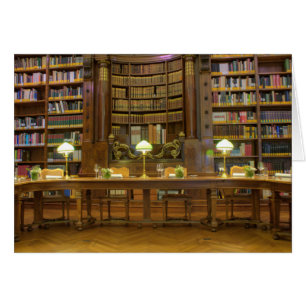 Antique Historical Bibliotek Hälsningskort
