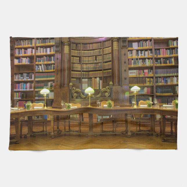 Antique Historical Bibliotek Kökshandduk (Horisontell)