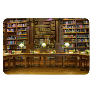 Antique Historical Bibliotek Magnet