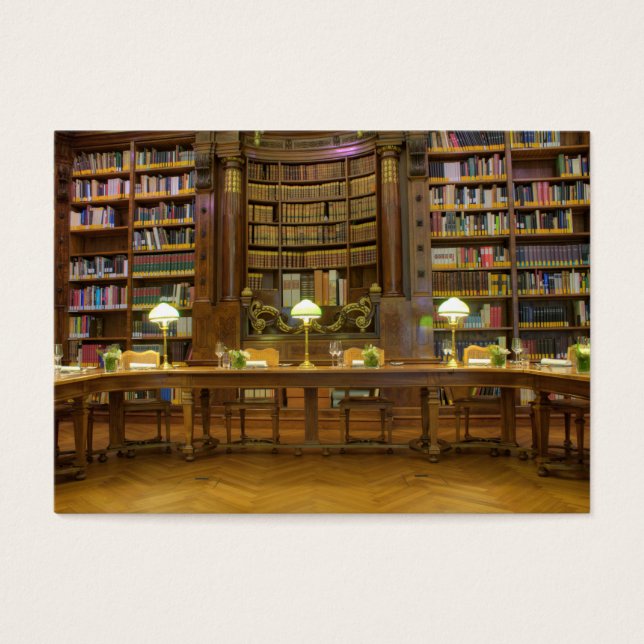 Antique Historical Bibliotek Visitkort (Framsidan)