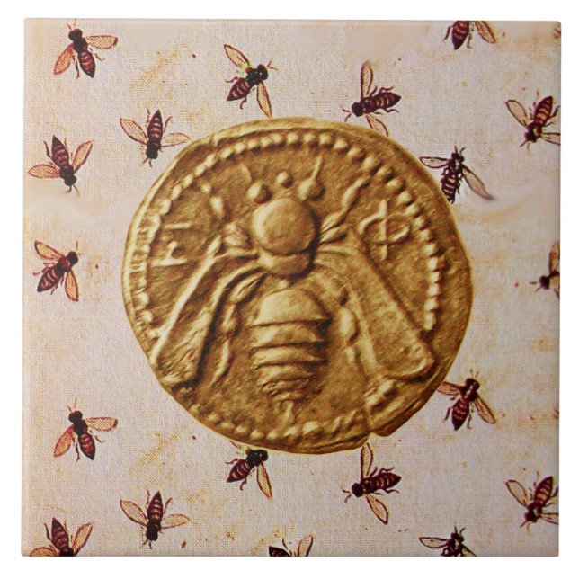 ANTIQUE HONEY BE COIN OCH FLYING BES KAKELPLATTA (Framsidan)