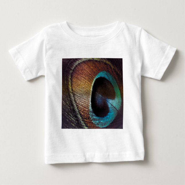 Antique Hues Peacock Feather Öga T-shirt (Framsida)