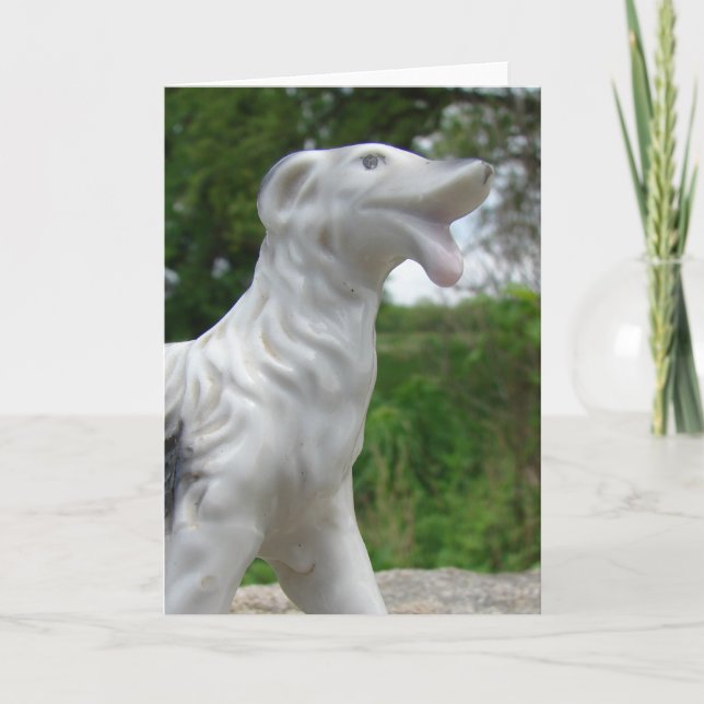 Antique Hund Figurine Kort (Framsida)