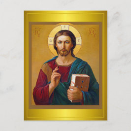 Antique Image of Jesus Kristus the Savior Postcard Vykort