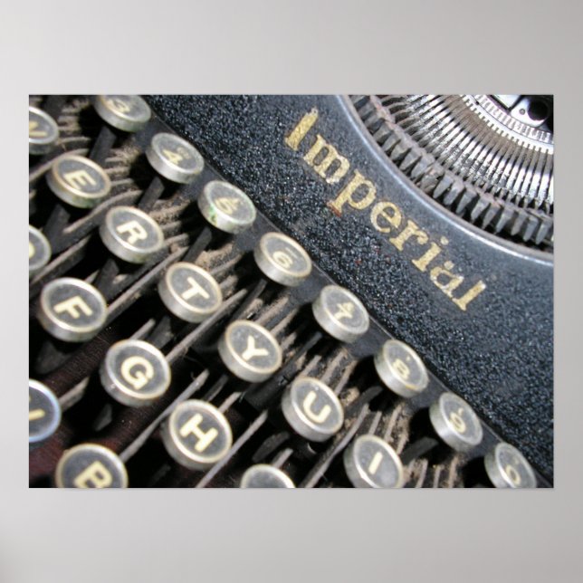 Antique Imperial Typewriter Poster (Framsidan)