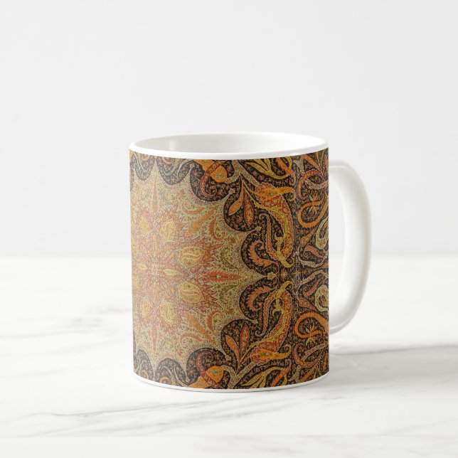 Antique Indian Boteh Mönster Kaffemugg (Framsida höger)