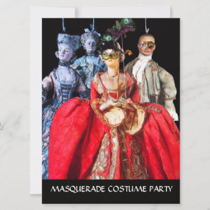 ANTIQUE ITALIAN PUPPETS MASQUERADE COSTUME PARTY INBJUDNINGAR