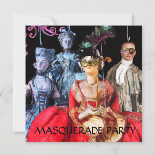ANTIQUE ITALIAN PUPPETS MASQUERADE COSTUME PARTY INBJUDNINGAR