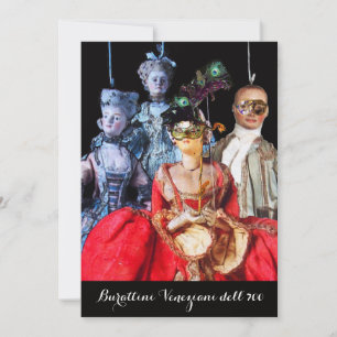 ANTIQUE ITALIAN PUPPETS MASQUERADE COSTUME PARTY INBJUDNINGAR