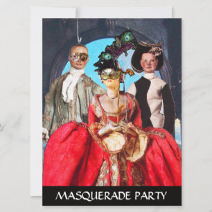 ANTIQUE ITALIAN PUPPETS MASQUERADE COSTUME PARTY INBJUDNINGAR
