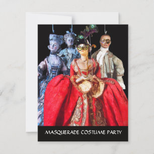 ANTIQUE ITALIAN PUPPETS MASQUERADE COSTUME PARTY INBJUDNINGAR