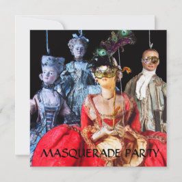 ANTIQUE ITALIAN PUPPETS MASQUERADE COSTUME PARTY INBJUDNINGAR