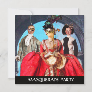 ANTIQUE ITALIAN PUPPETS MASQUERADE COSTUME PARTY INBJUDNINGAR