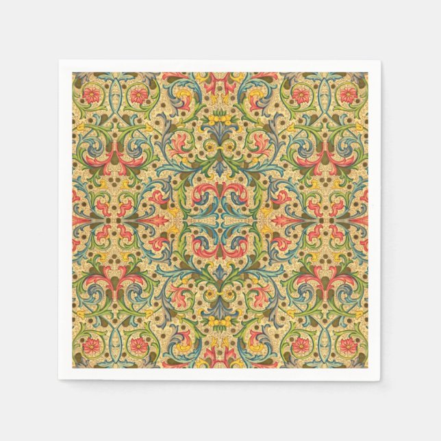 Antique Italiana Löv och Vine Pappersservett (Framsidan)