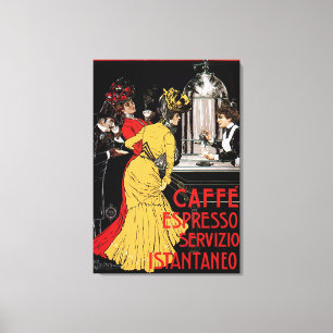 Antique Italy coffee Pub Espresso and Poster Canvastryck