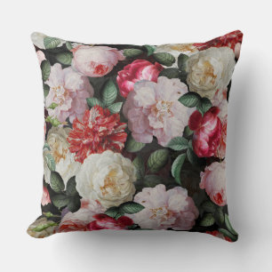 Antique Jan Davidsz. de Heem Lush Rosor Flowers Kudde