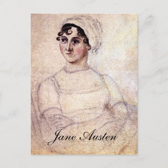 Antique Jane Austen Porträtt Vykort (Framsida)