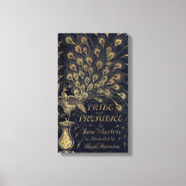 Antique Jane Austen Pride och Prejudice Peacock Canvastryck