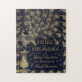 Antique Jane Austen Pride och Prejudice Peacock Pussel
