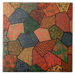 ANTIQUE JAPANESE FLOWERS,LÖV,GEOMETRISK BLOMMIGT KAKELPLATTA<br><div class="desc">Digital utveckling baserad på antika japanska mönster.</div>
