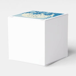 Antique Japansk Blue Cherry Blommar Presentaskar