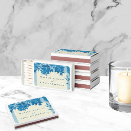 Antique Japansk Blue Cherry Blommar Wedding Favor