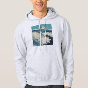 Antique japansk Blue Vågar Ocean Skriv ut Munkjacka