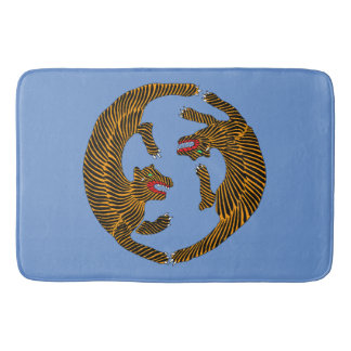 Antique Japansk folkkonst Tigers Badrumsmatta
