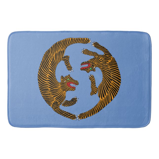 Antique Japansk folkkonst Tigers Badrumsmatta (Framsidan)