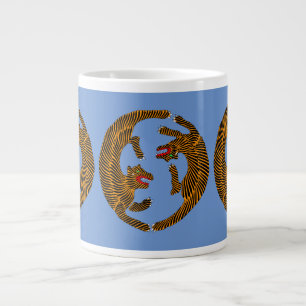 Antique Japansk folkkonst Tigers Jumbo Mugg