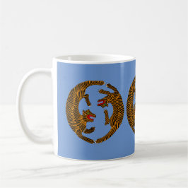 Antique Japansk folkkonst Tigers Kaffemugg