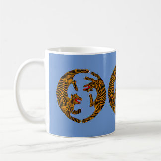 Antique Japansk folkkonst Tigers Kaffemugg